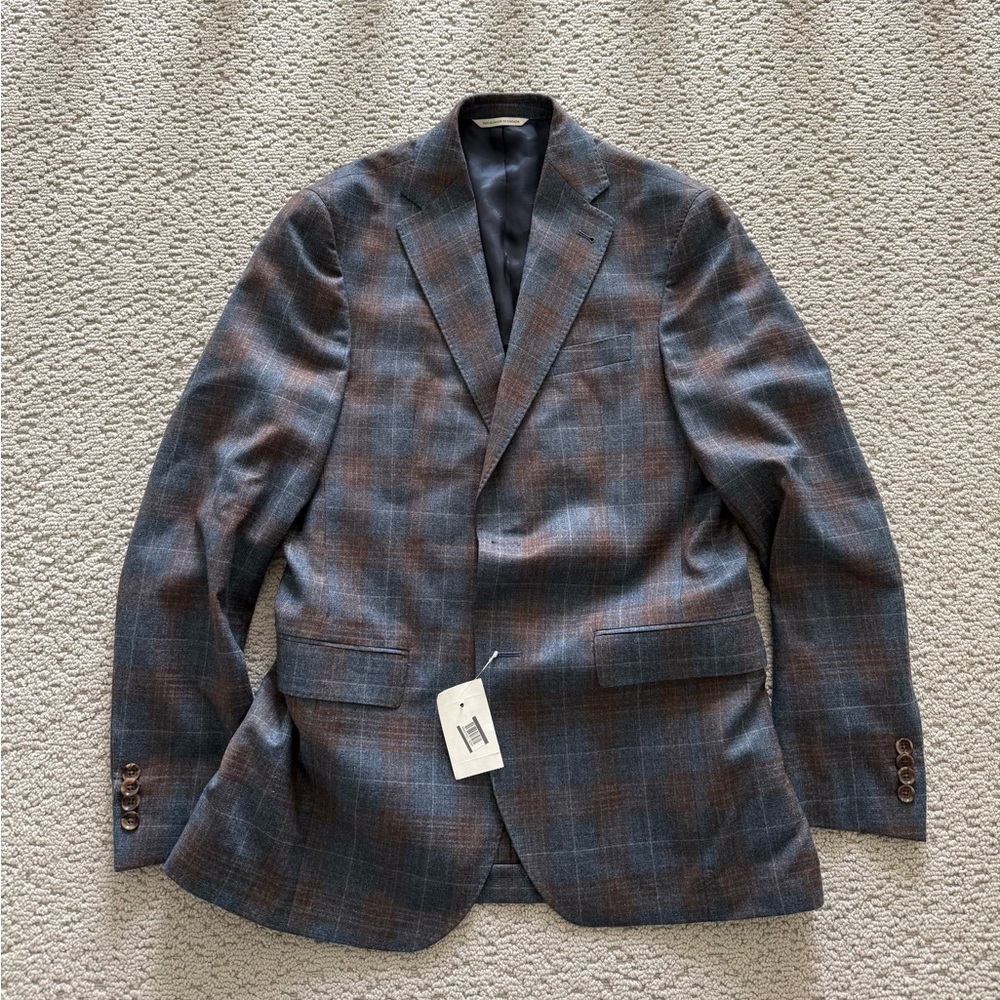 Jack Victor Men’s Midland Wool Plaid Sport Coat - New size 38R